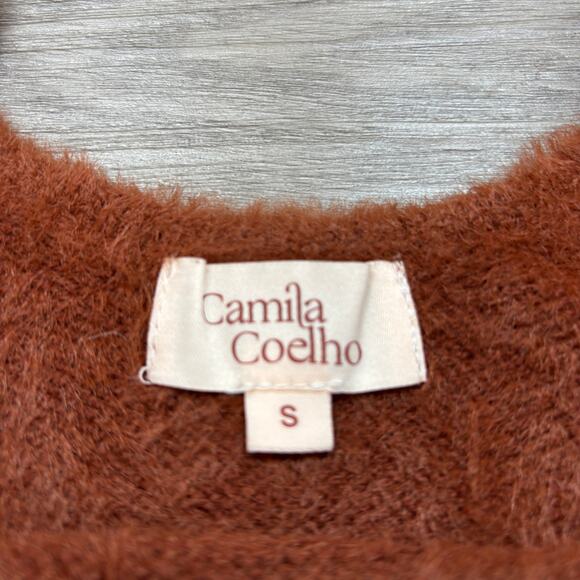 Camila Coelho Revolve Alondra Fuzzy Crop Top Women's Small - Picture 3 of 9
